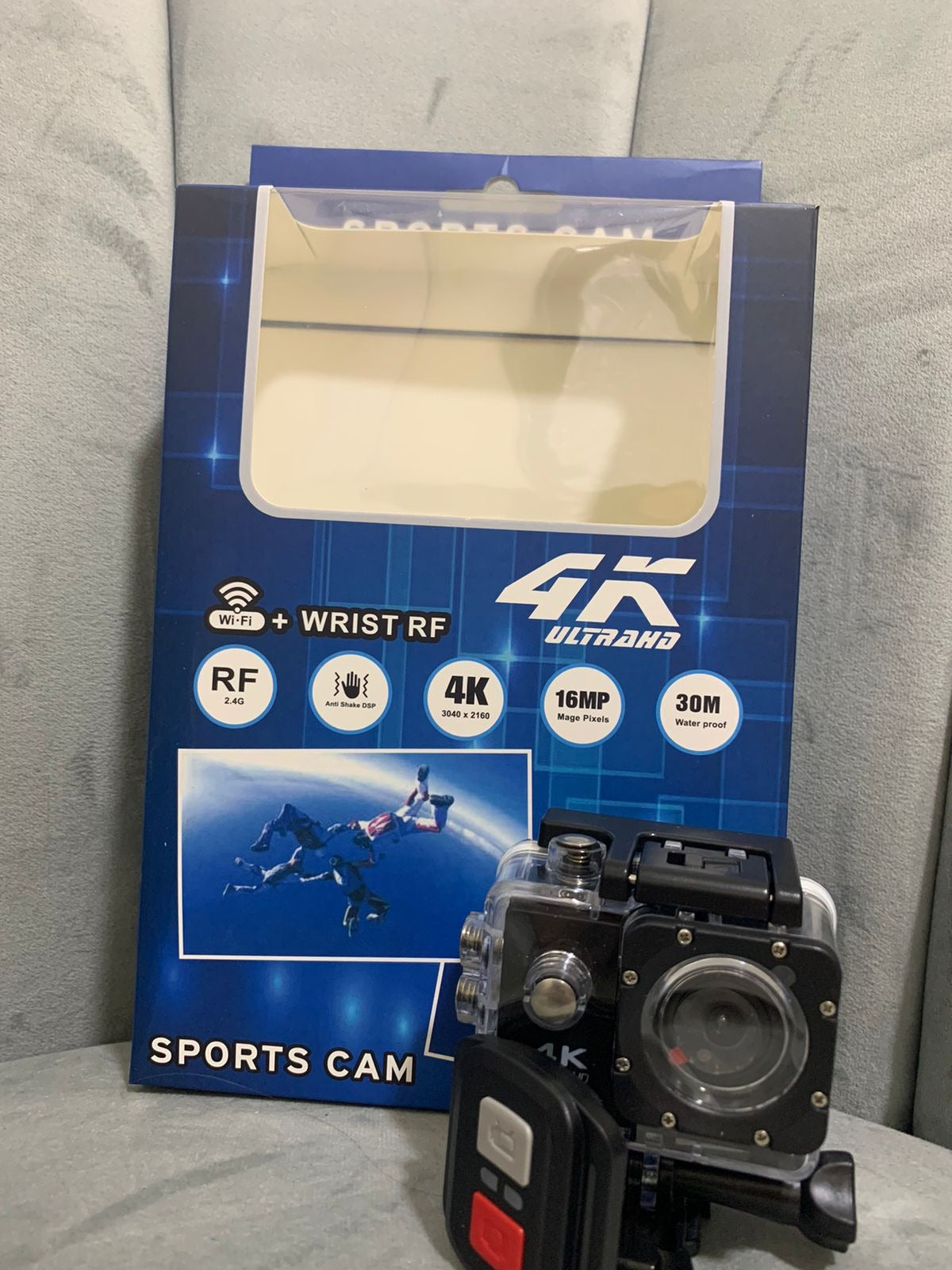 🔥 Cámara Deportiva 4K Action Cam + Carcasa Acuática + Control de Muñeca