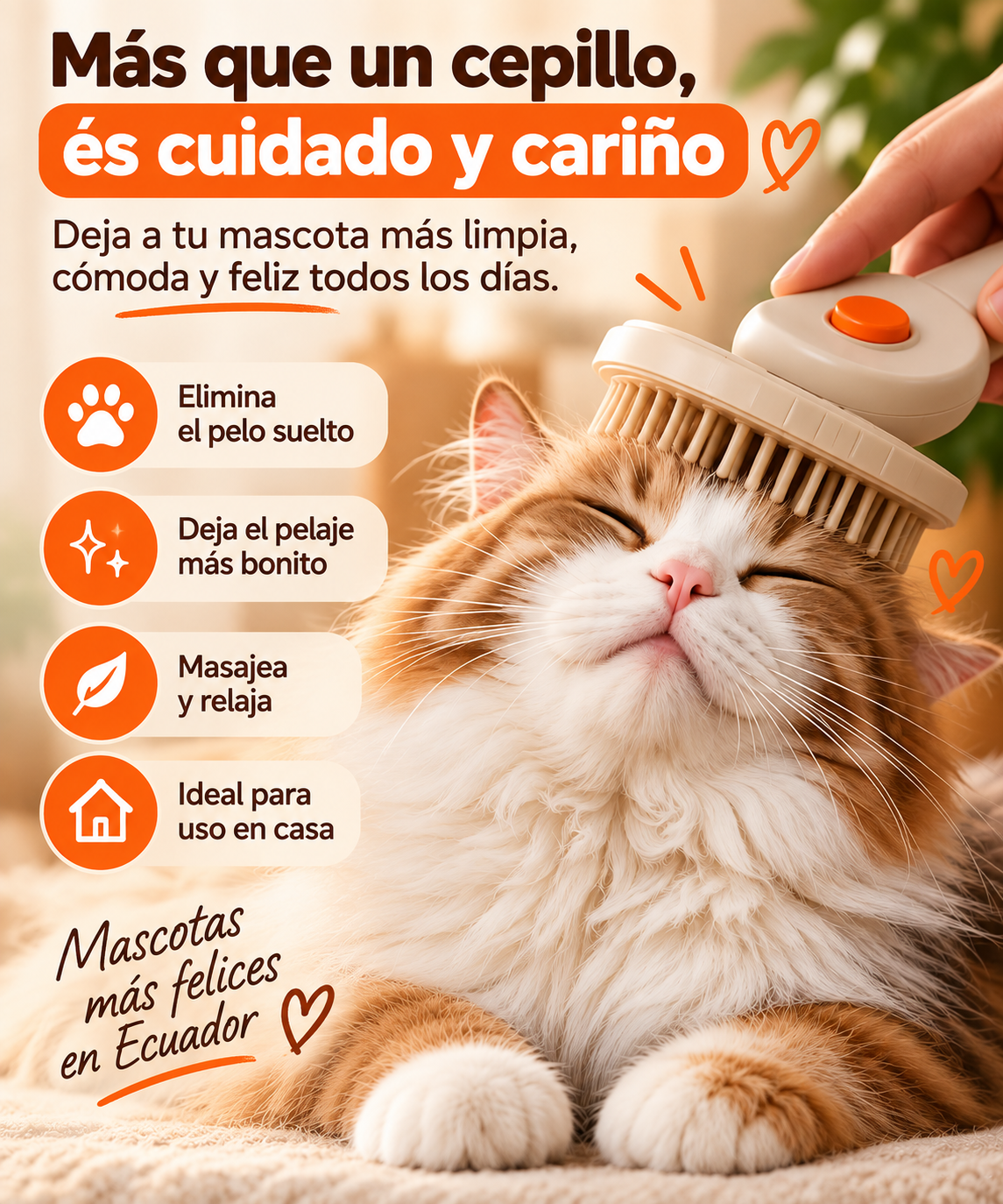 Cepillo A Vapor Para Mascotas