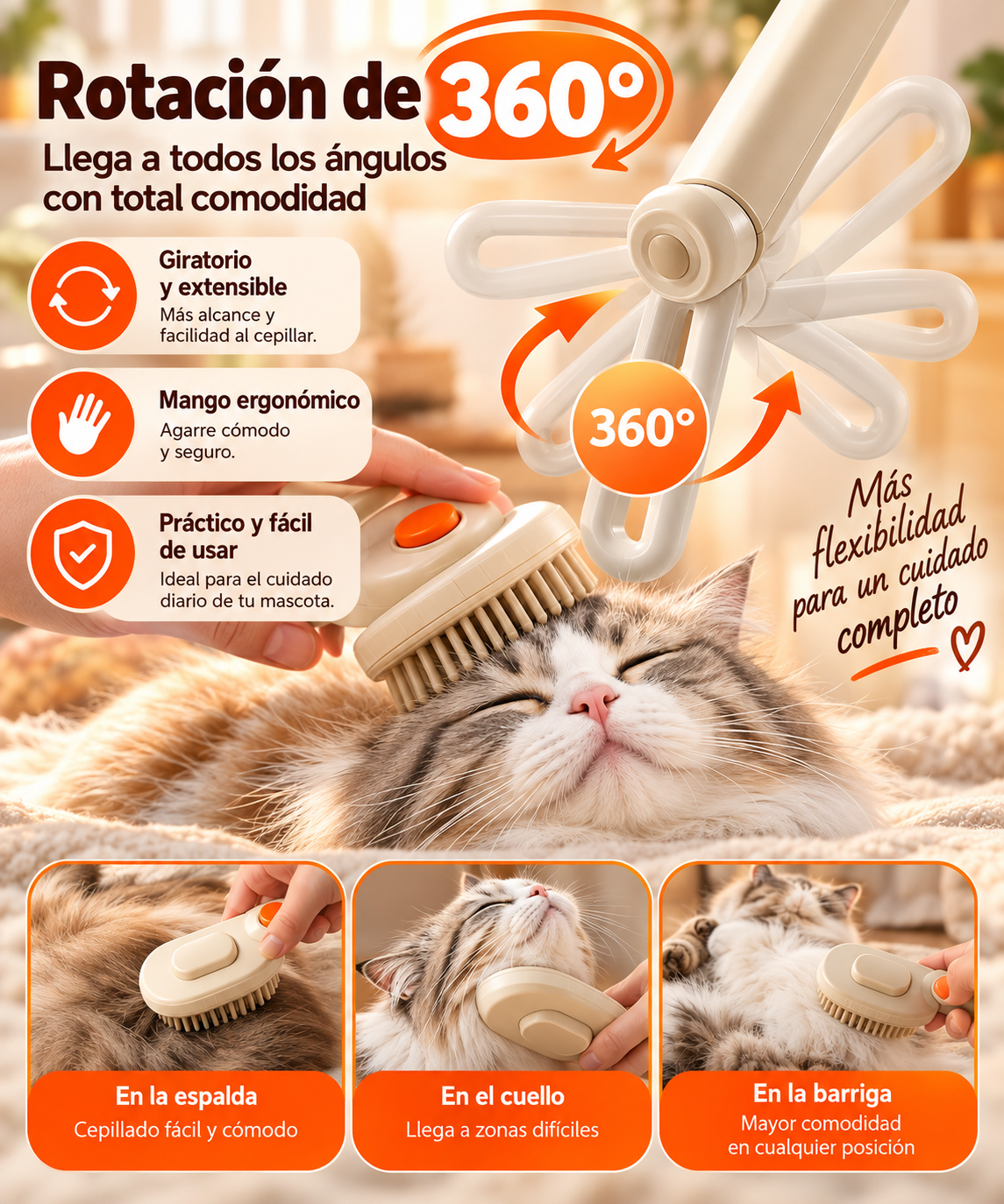 Cepillo A Vapor Para Mascotas
