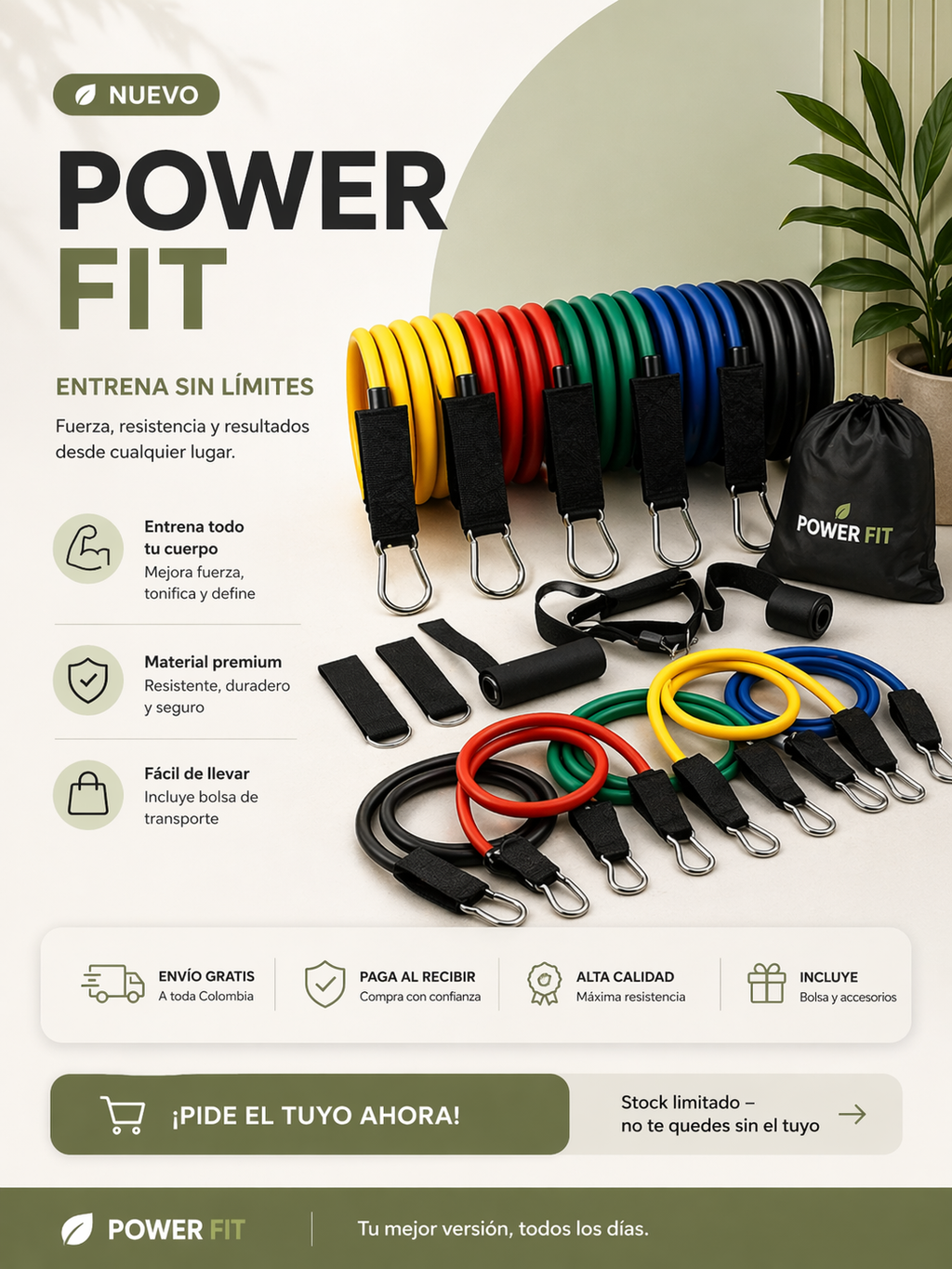 POWER FIT PRO🔥 TRANSFORMA TU CUERPO EN CASA EN 15 MINUTOS AL DÍA